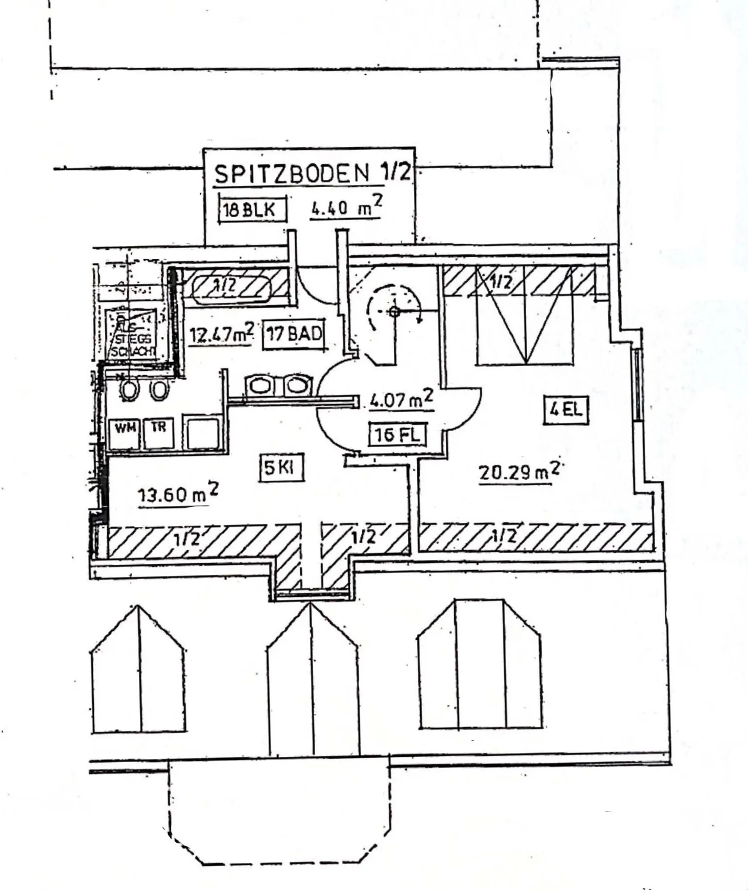Grundriss Spitzboden