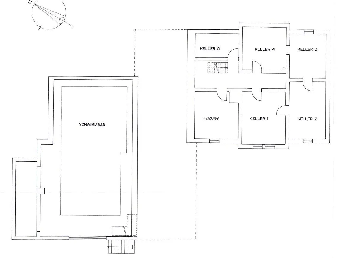 Grundriss UG Haupthaus und Anbau
