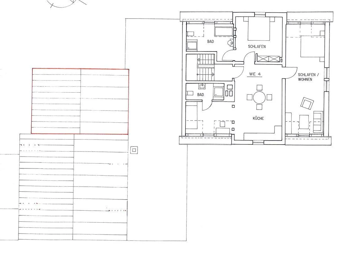 Grundriss DG Haupthaus und Anbau