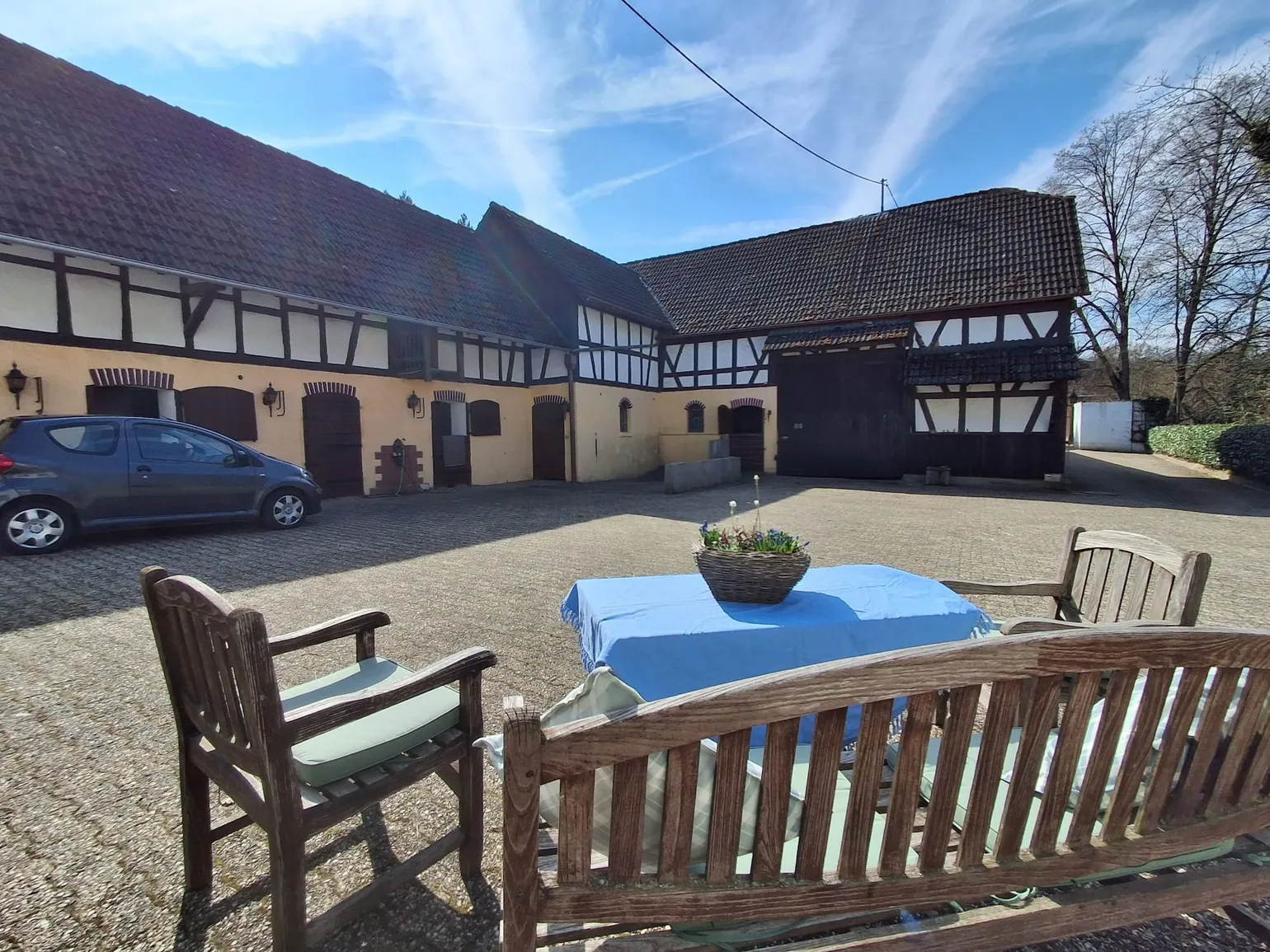 Stallgebäude und Schenue